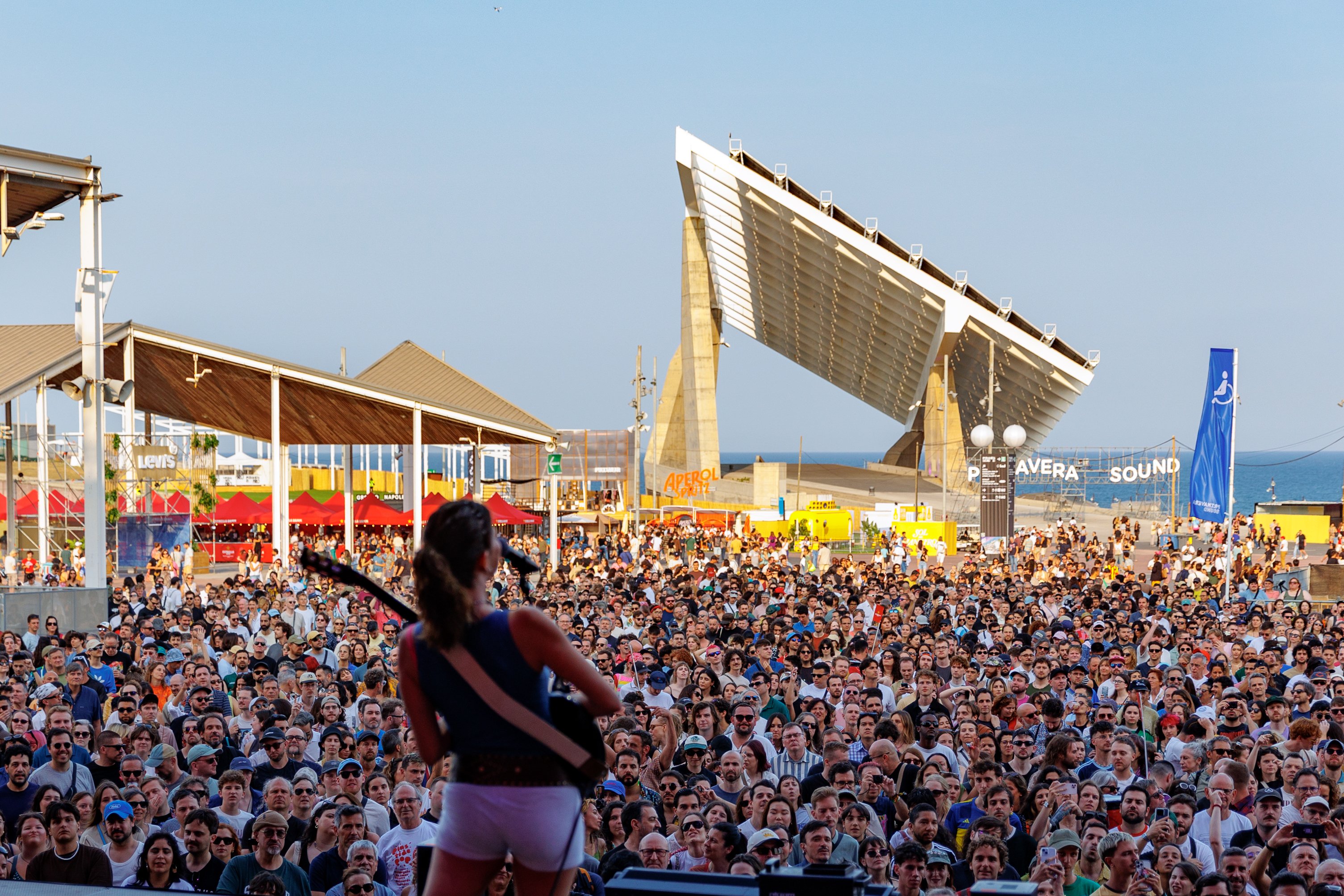 A concert at the Amazon Music stage during Barcelona's largest music festival, Primavera Sound, on June 4, 2025