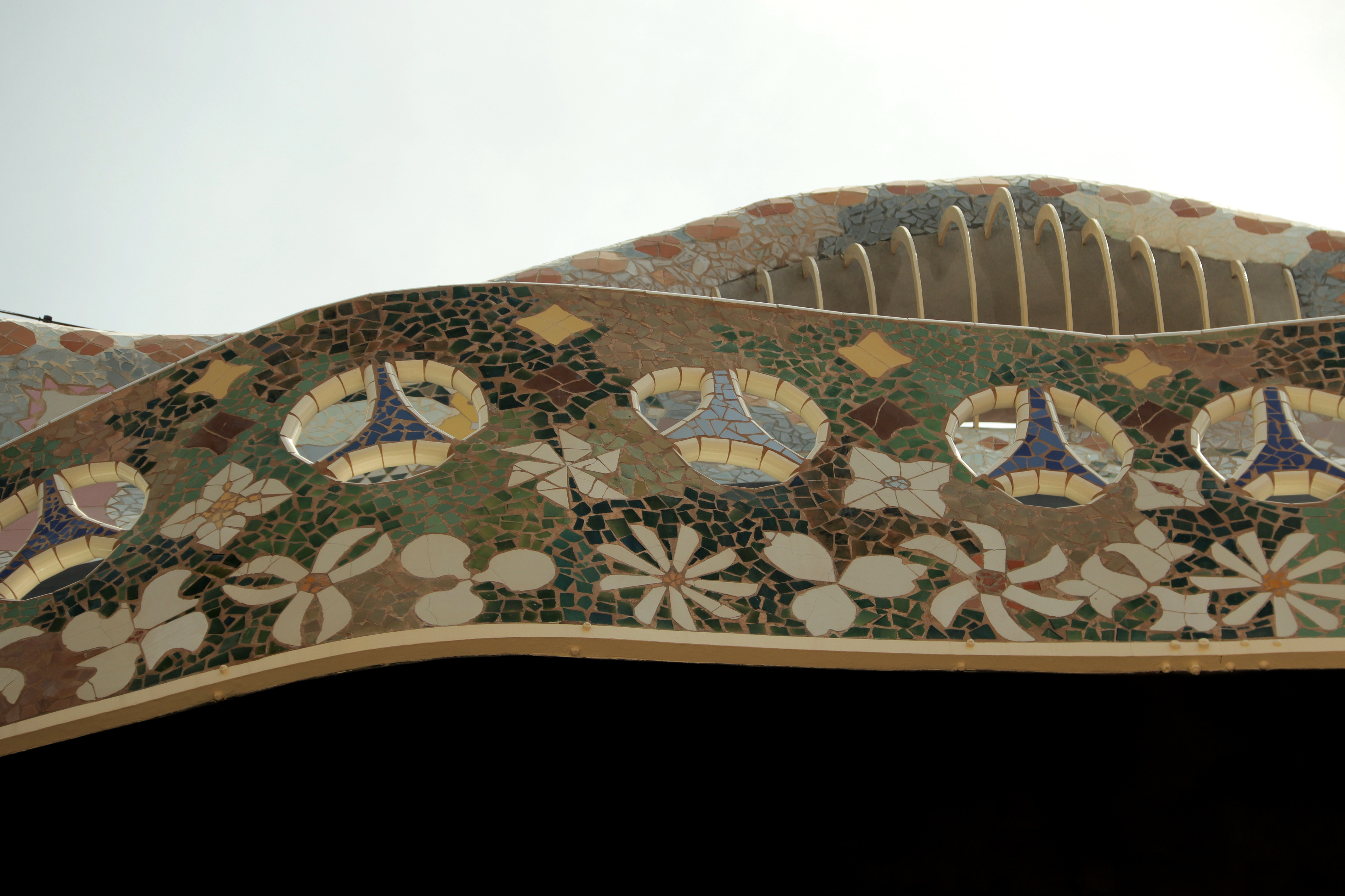 Detail of the balcony of the rear façade of the Casa Batlló