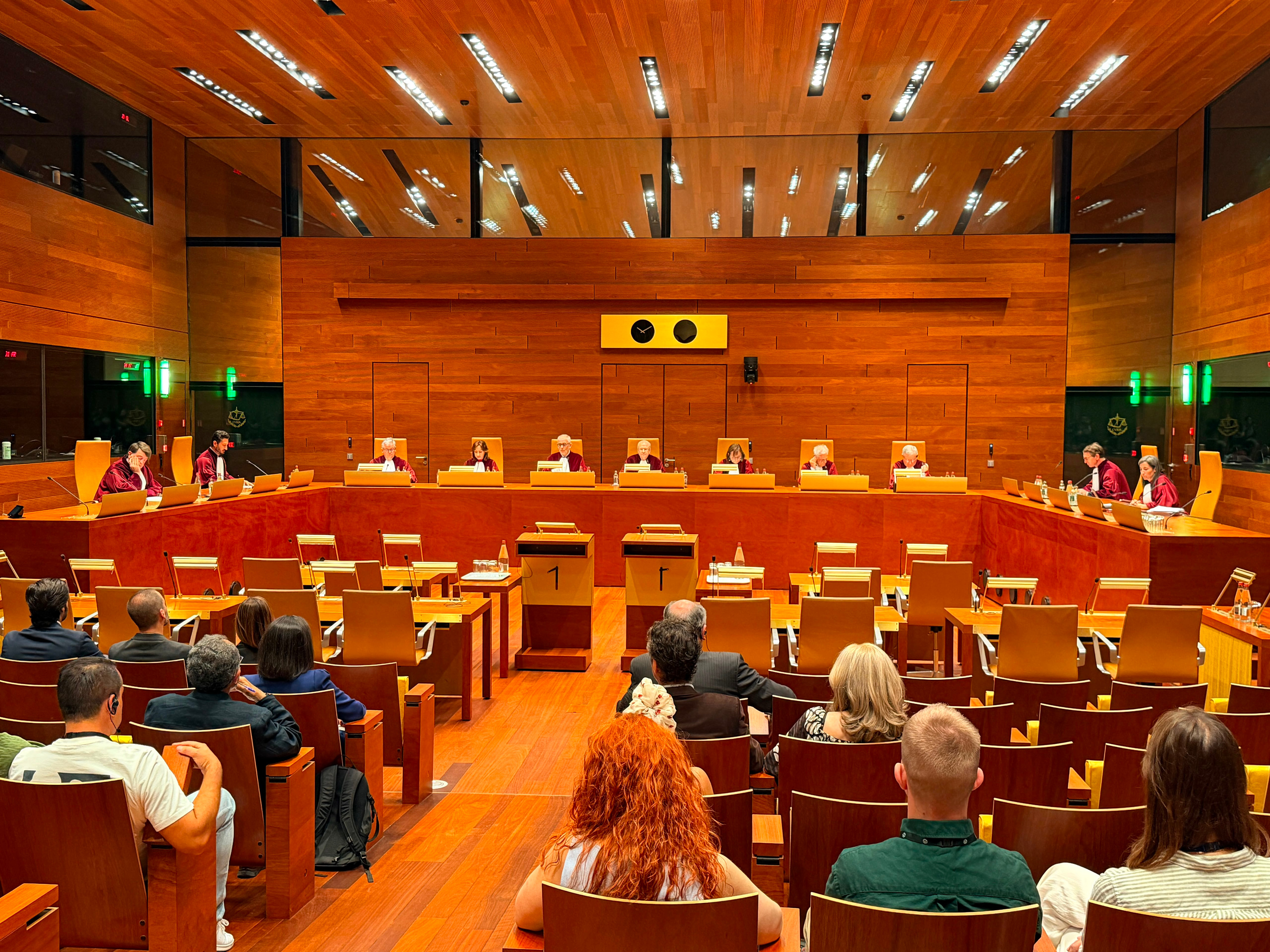 Grand Chamber judges at the Court of Justice of the European Union read out the rulings