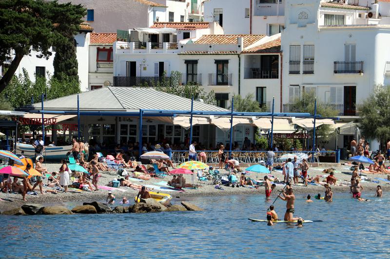 Costa Brava's Cadaqués beach on August 2, 2022