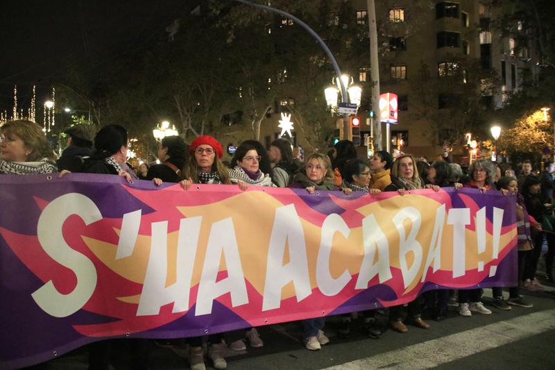 Protest on the International Day for the Elimination of Violence against Women in Barcelona