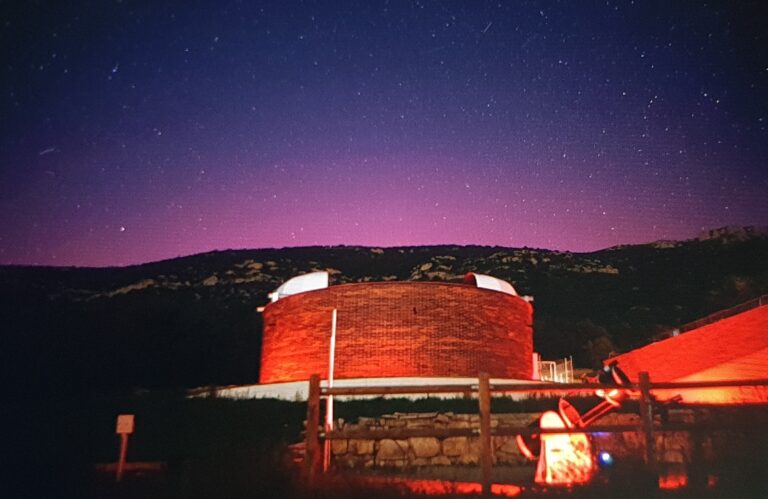The aurora borealis over the Montsec Astronomy Park