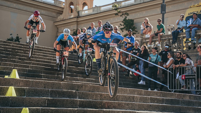 A photograph from the 2022 UCI Eliminator World Championship in Barcelona
