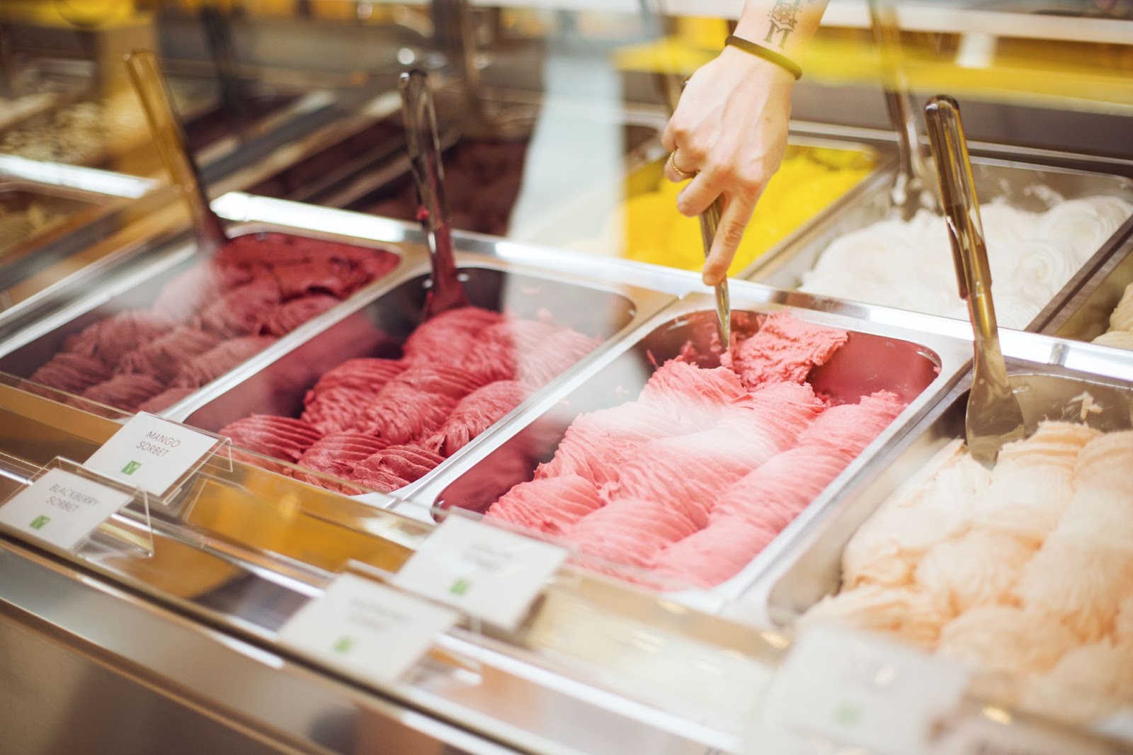 Gelato Badiani in Barcelona offers dozens of different ice cream flavors