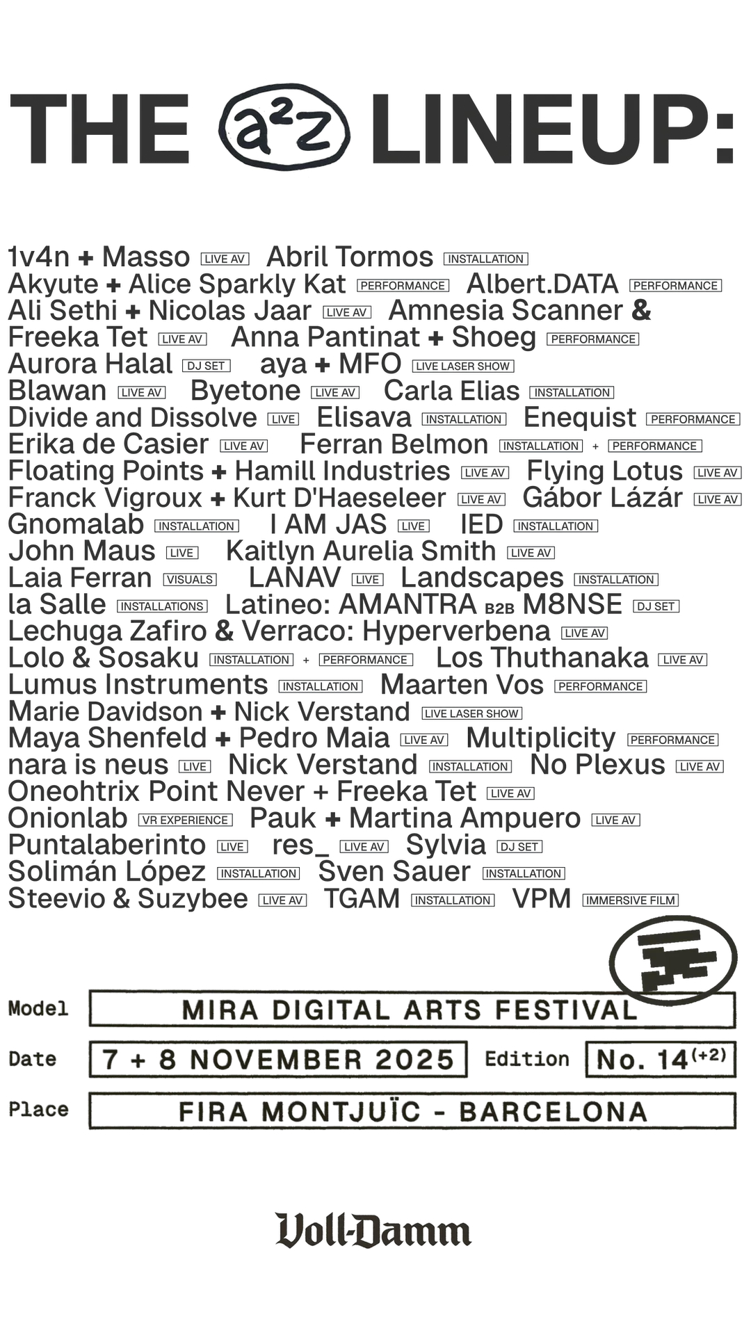 MIRA Festival lineup