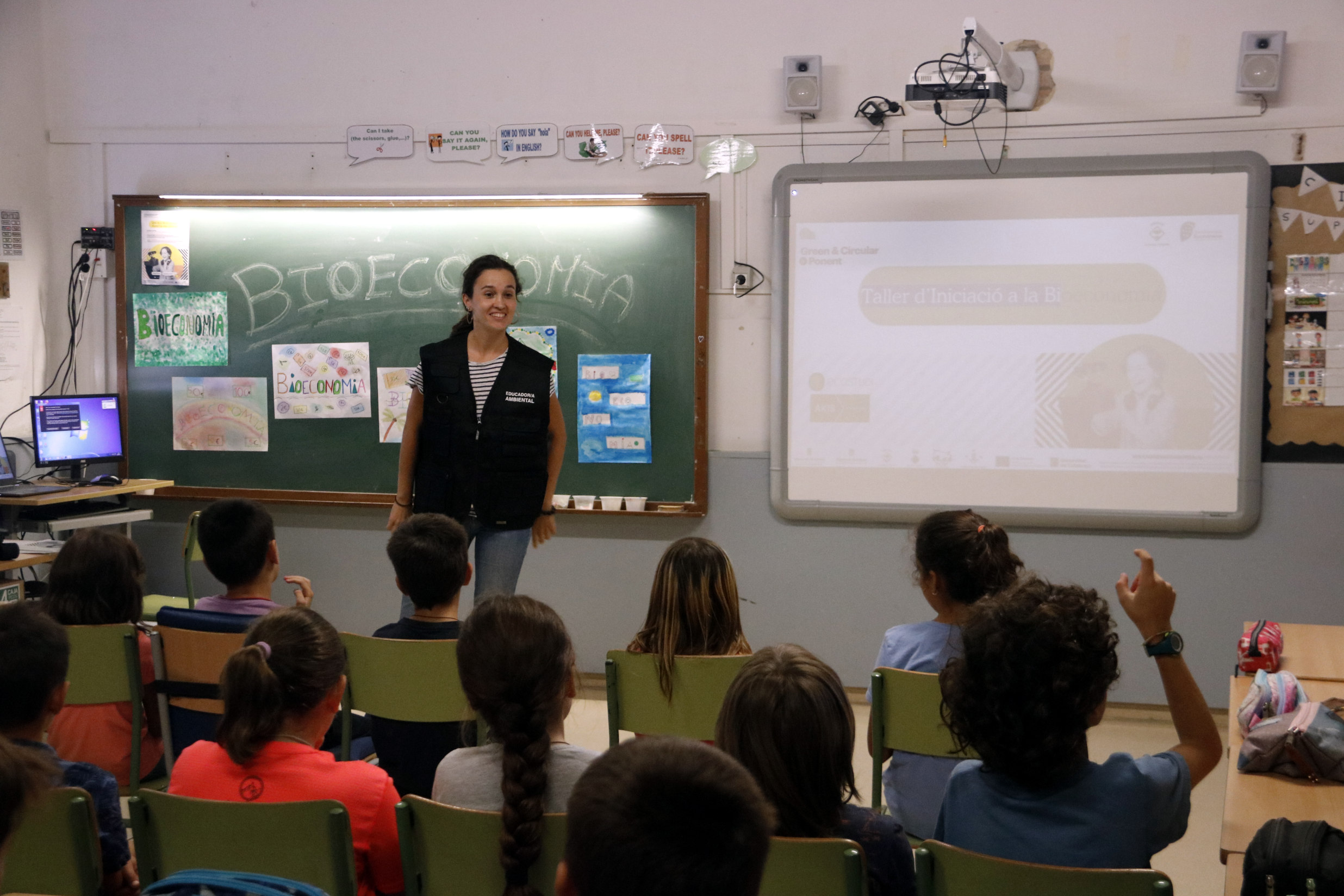 A primary school class in Sant Martí de Riucorb