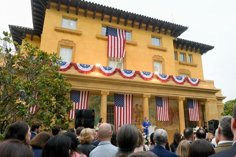 The US consulate in Barcelona during the July 4 festivities on June 26, 2024