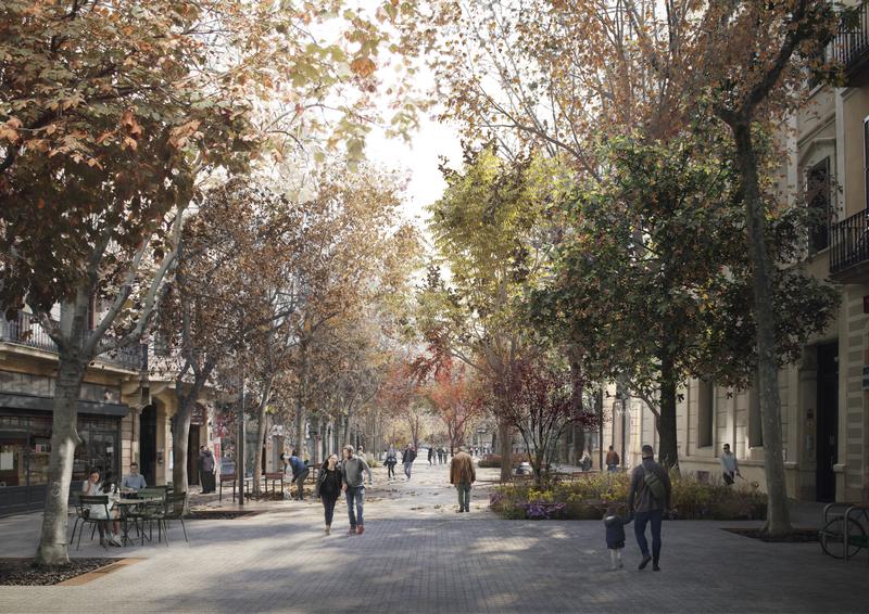 Image of Consell de Cent street in Barcelona