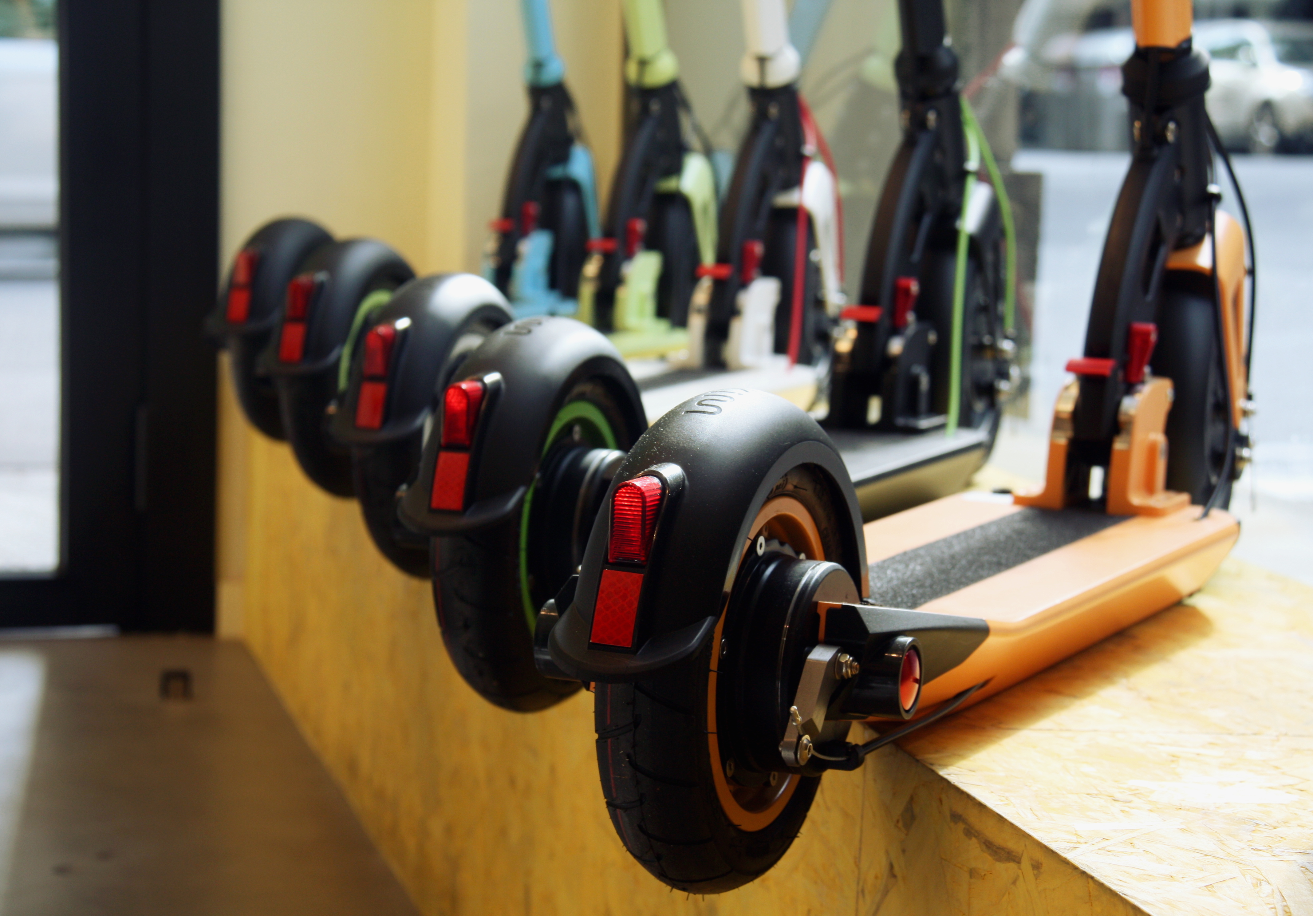 Row of electric scooters - Courtesy of ACN