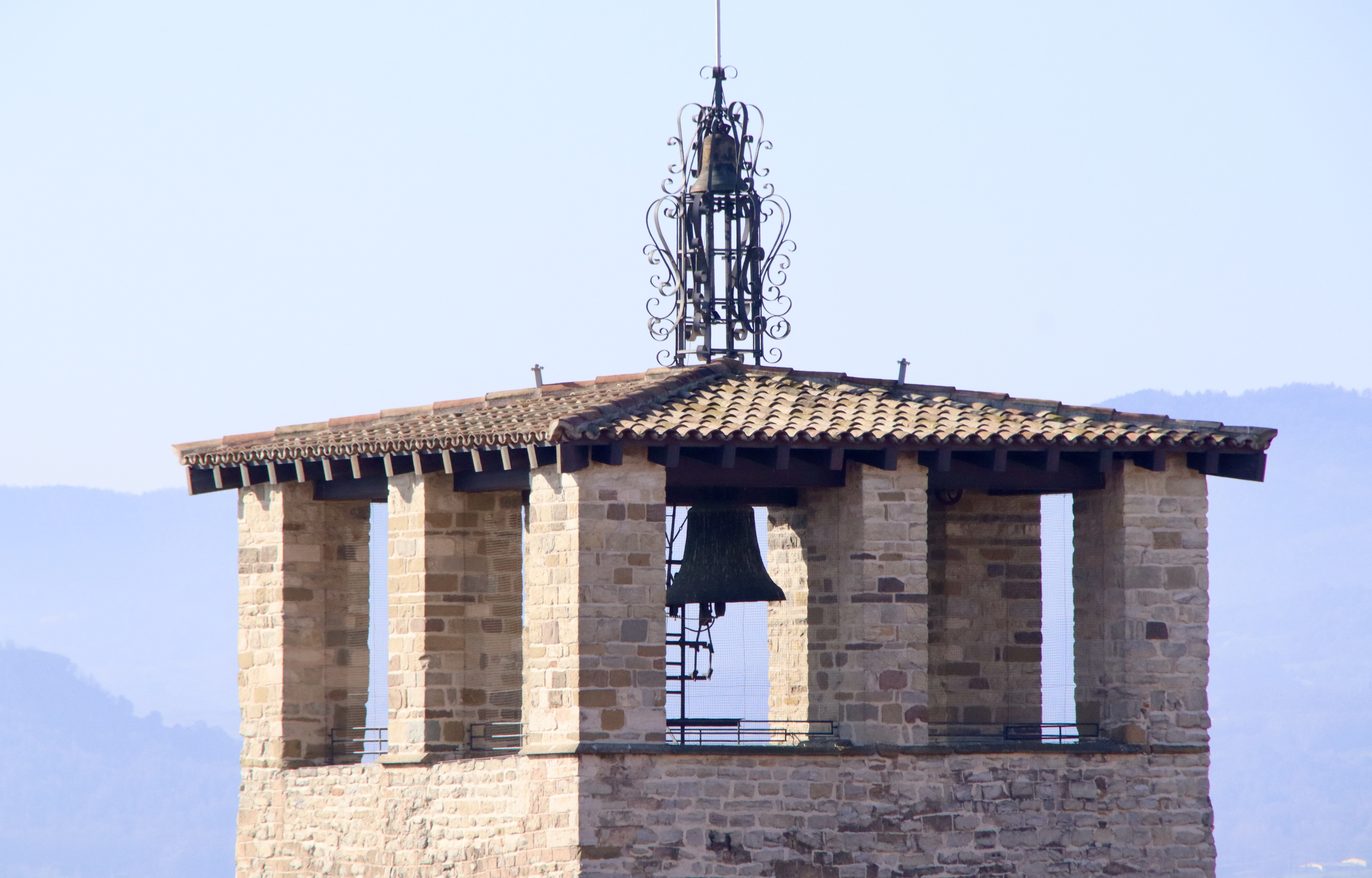 A shot of the bell at the Vic cathedral, dating back to 1532