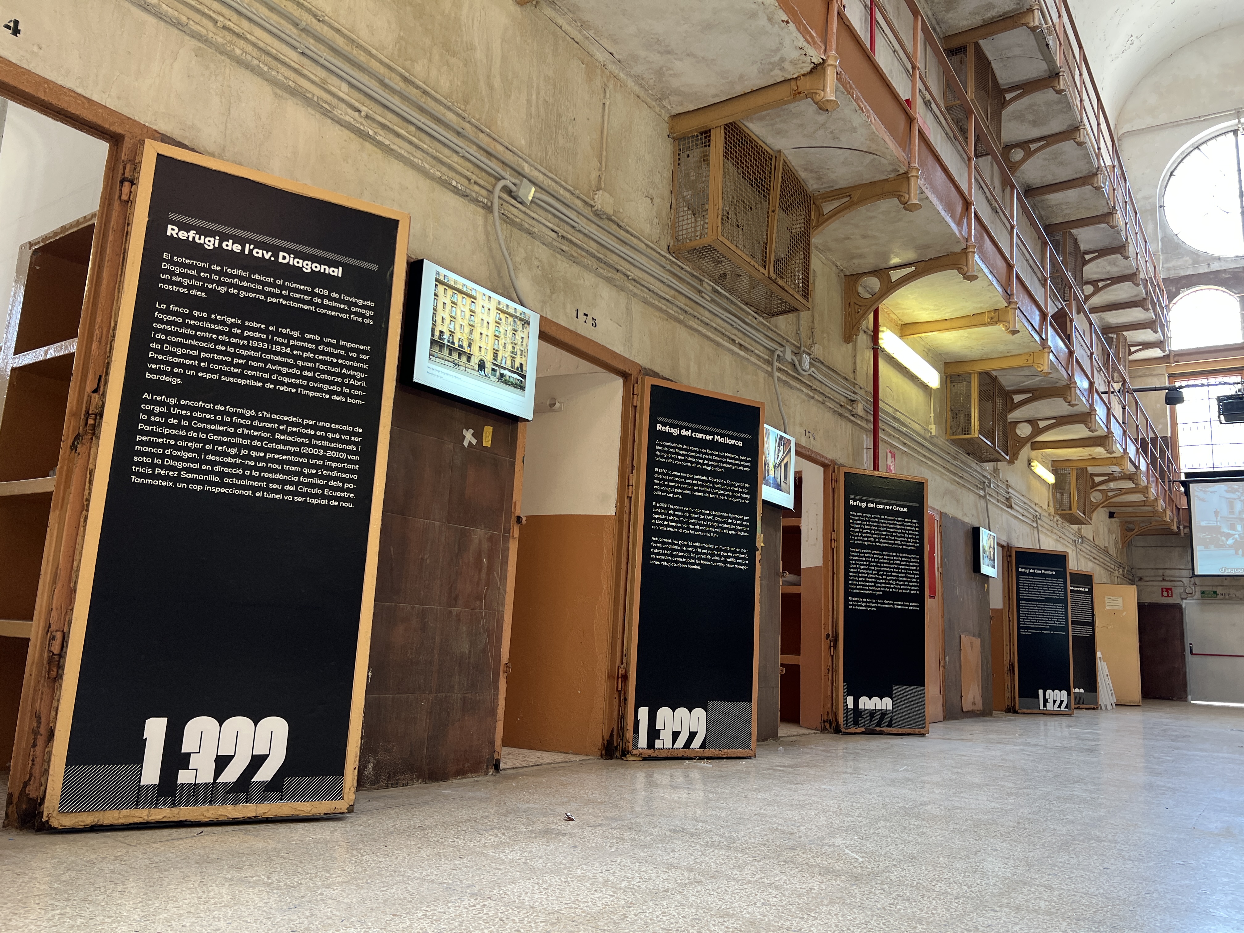 The 1,322 bomb shelters exhibition in Barcelona 'La Model' prison