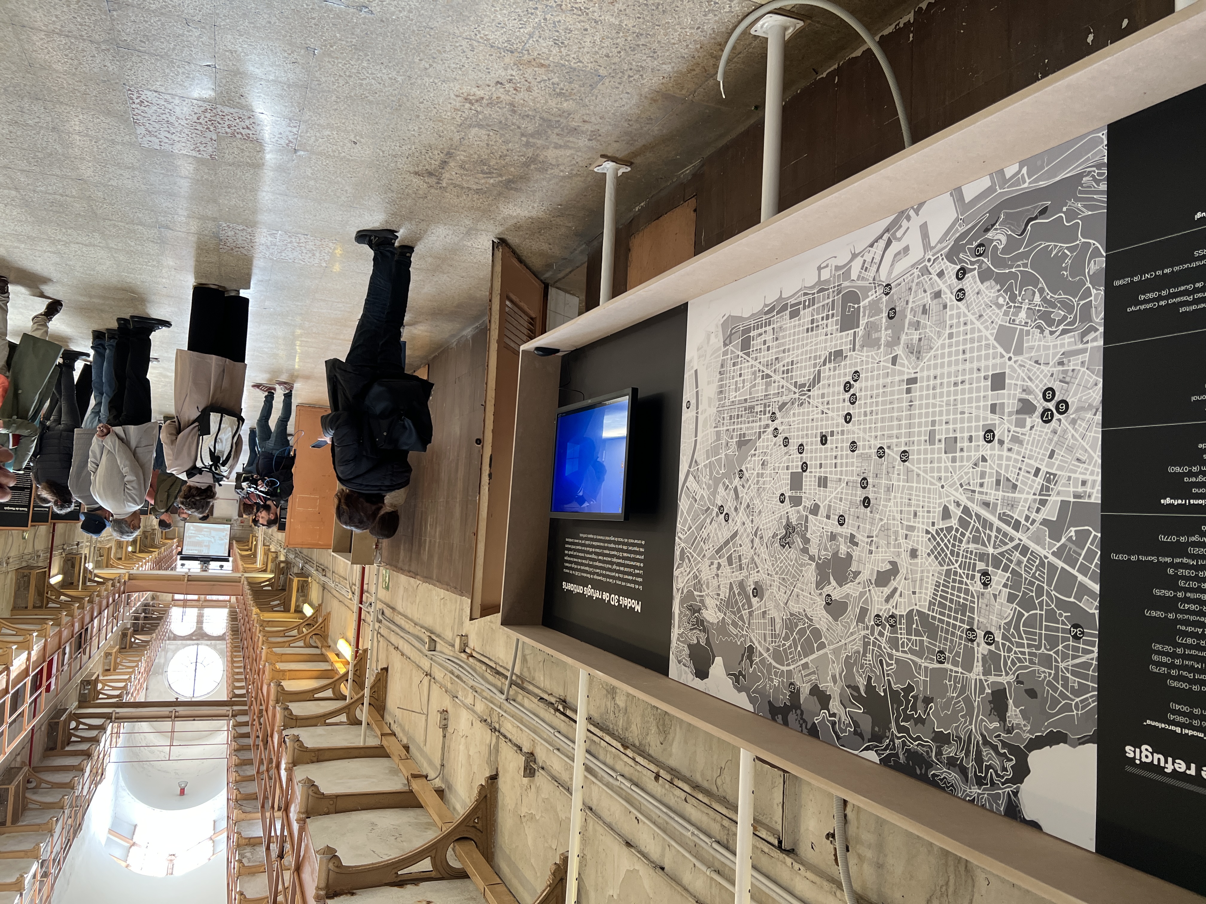 Part of the 1,322 bomb shelters exhibition in Barcelona 'La Model' prison