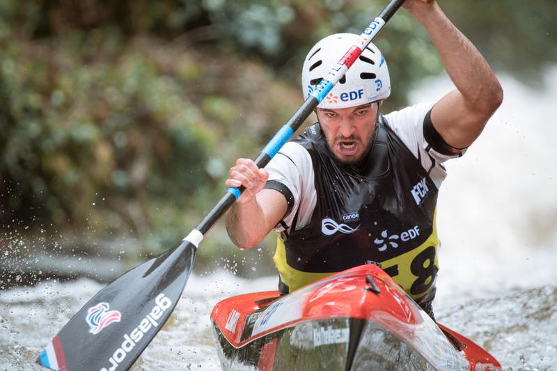 Ancelin Gourjault during the 2022 Canoe Wildwater World Championships