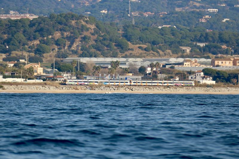 The Mataró coastline as seen from the water