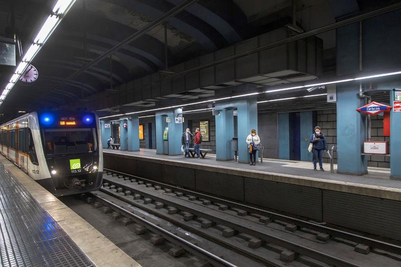 The Gràcia FGC train station in Barcelona