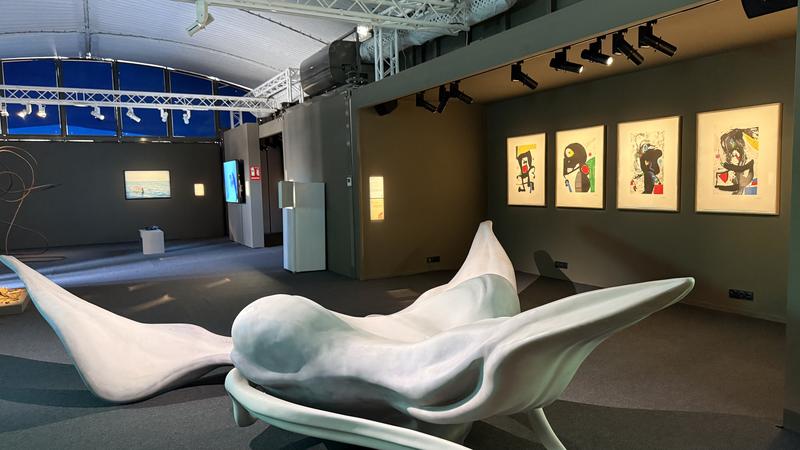 One of the pavilions of the Art Explora Festival at the Port of Barcelona