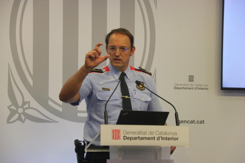 The head of the Catalan police until October 17, 2022, Josep Maria Estela, in a press conference in summer 2022