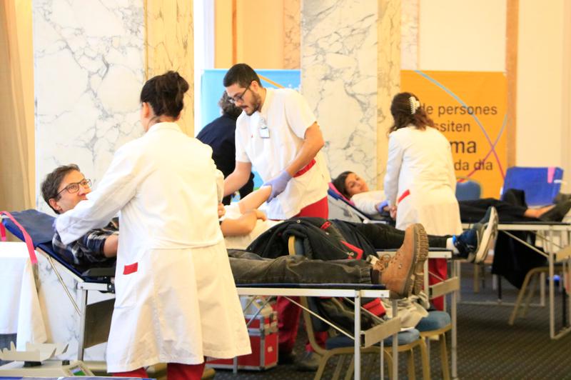 Blood donors during last year's campaign