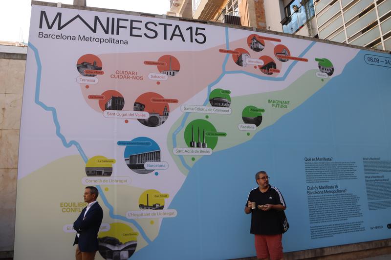 A map shows the different venues of the Manifesta 15