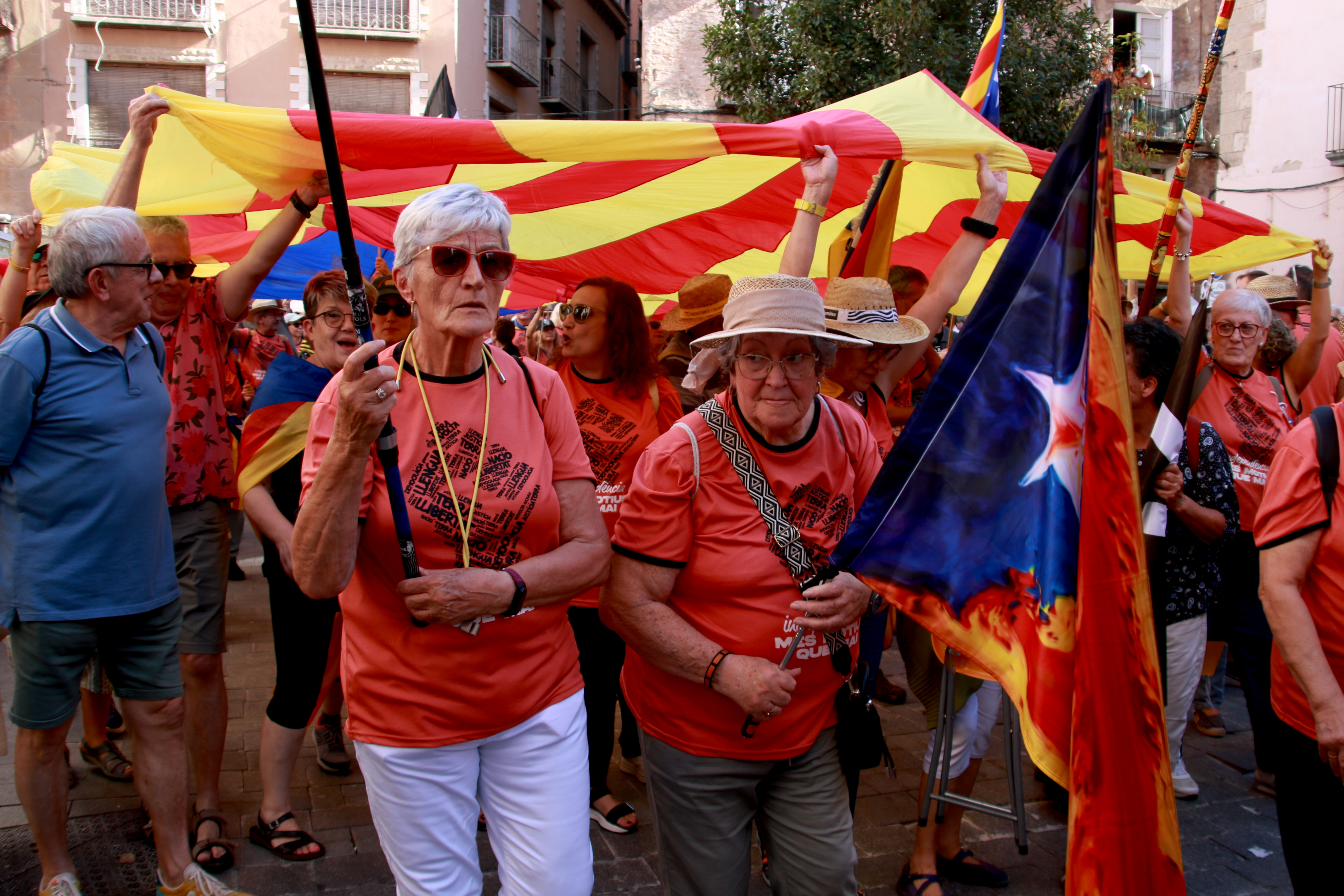 Protesters at the rally in Tortosa