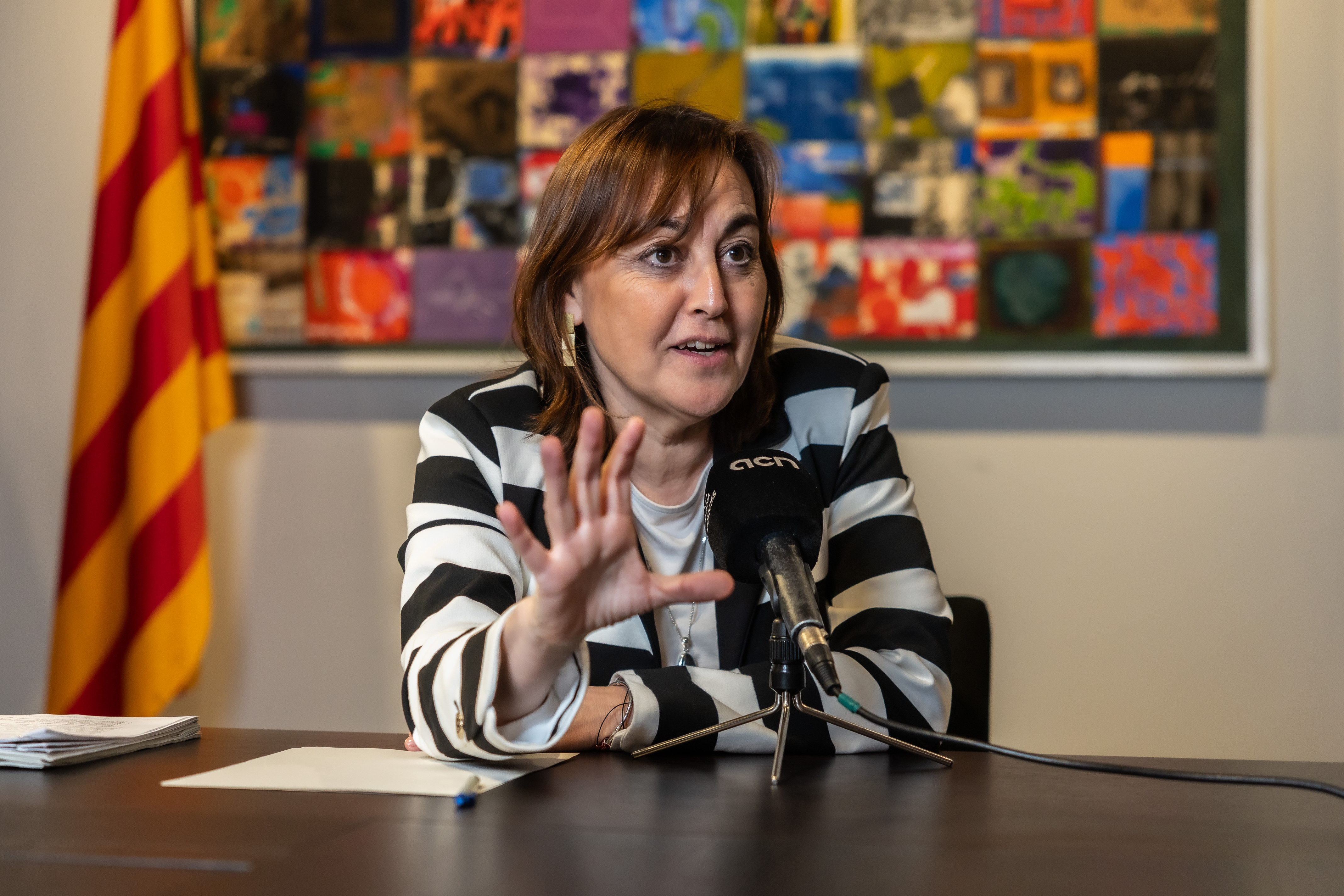 Catalan government spokesperson and territory and urbanism minister Sílvia Paneque during an interview with the Catalan News Agency (ACN)