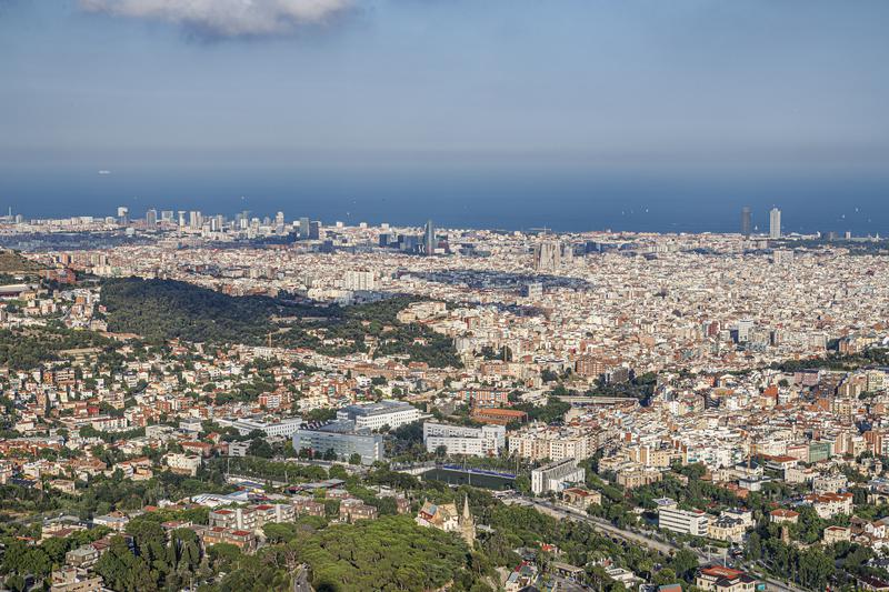 Barcelona city, as seen from above