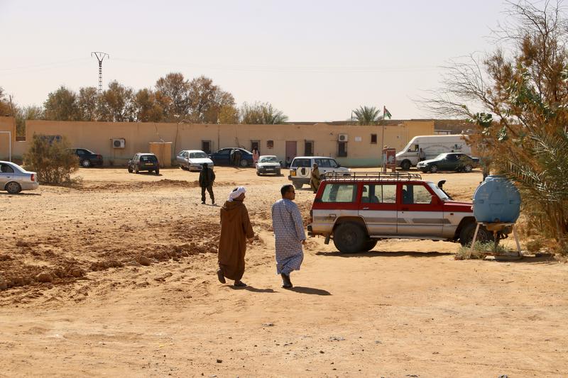 Exterior of the national hospital of Rabouni, at the camp for Sahrawi exiles in Tindouf, Algeria