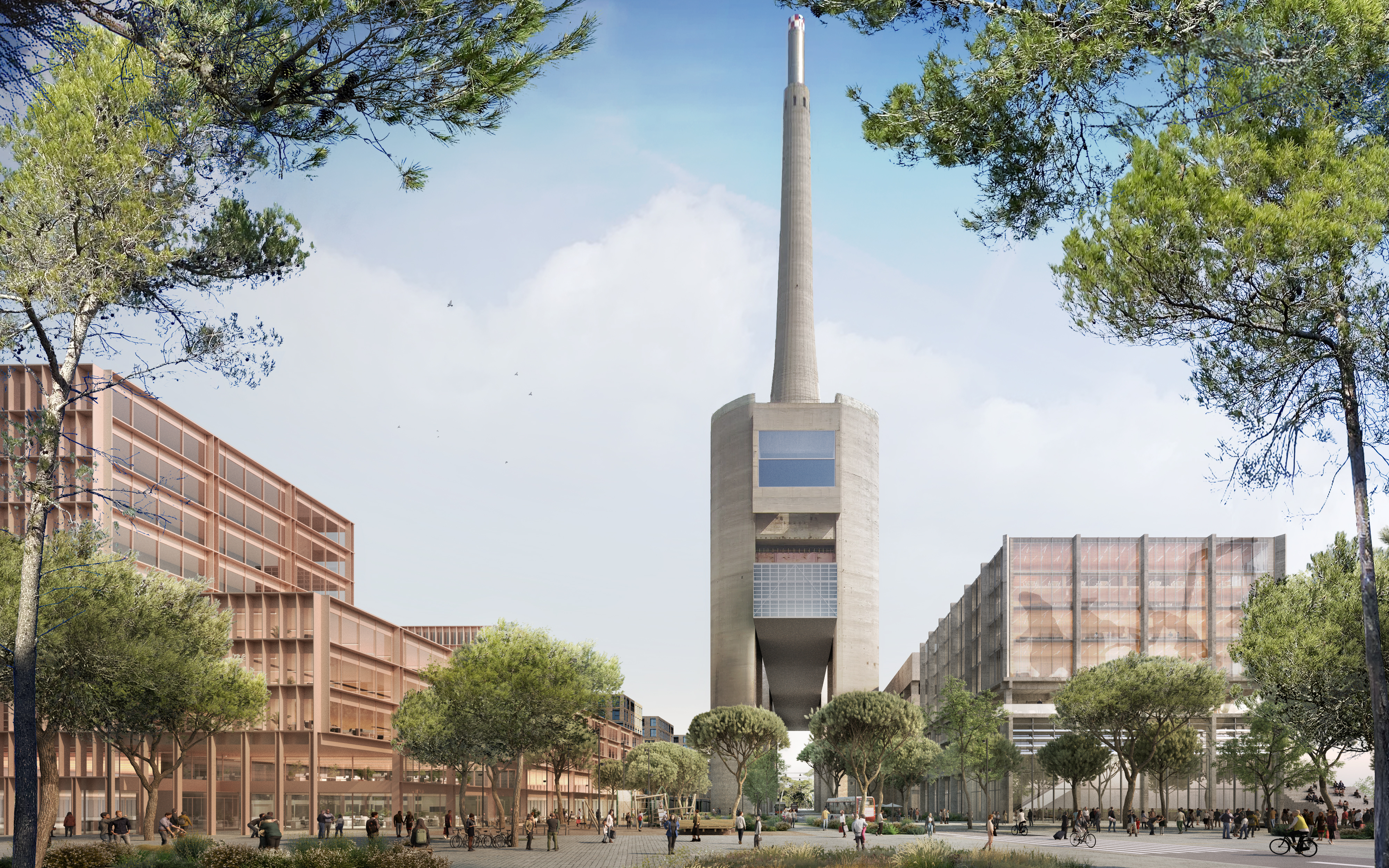 A rendered image of the future of Catalunya Media City