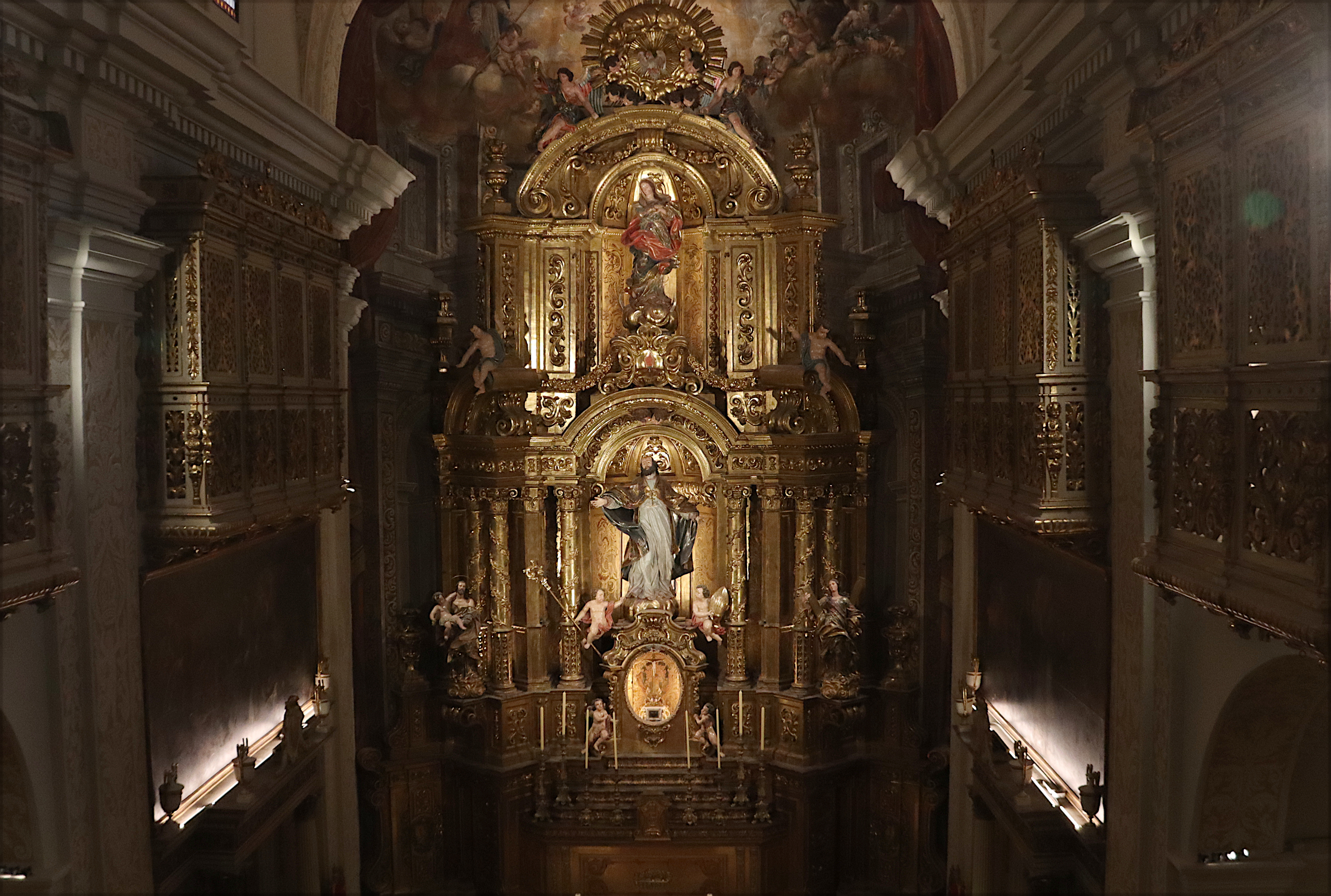 Central altarpiece of the church of Sant Sever after being restored.