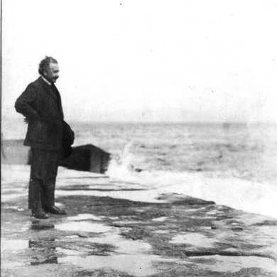 Albert Einstein during a Barcelona port visit on February 28, 1923 - Courtesy of ETSEIB, UPC university