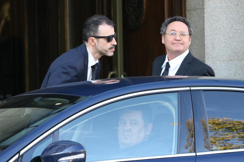 Spain's Attorney General Álvaro García Ortiz arrives at the Spanish Supreme Court before testifying for allegedly leaking confidential information, on November 12, 2025