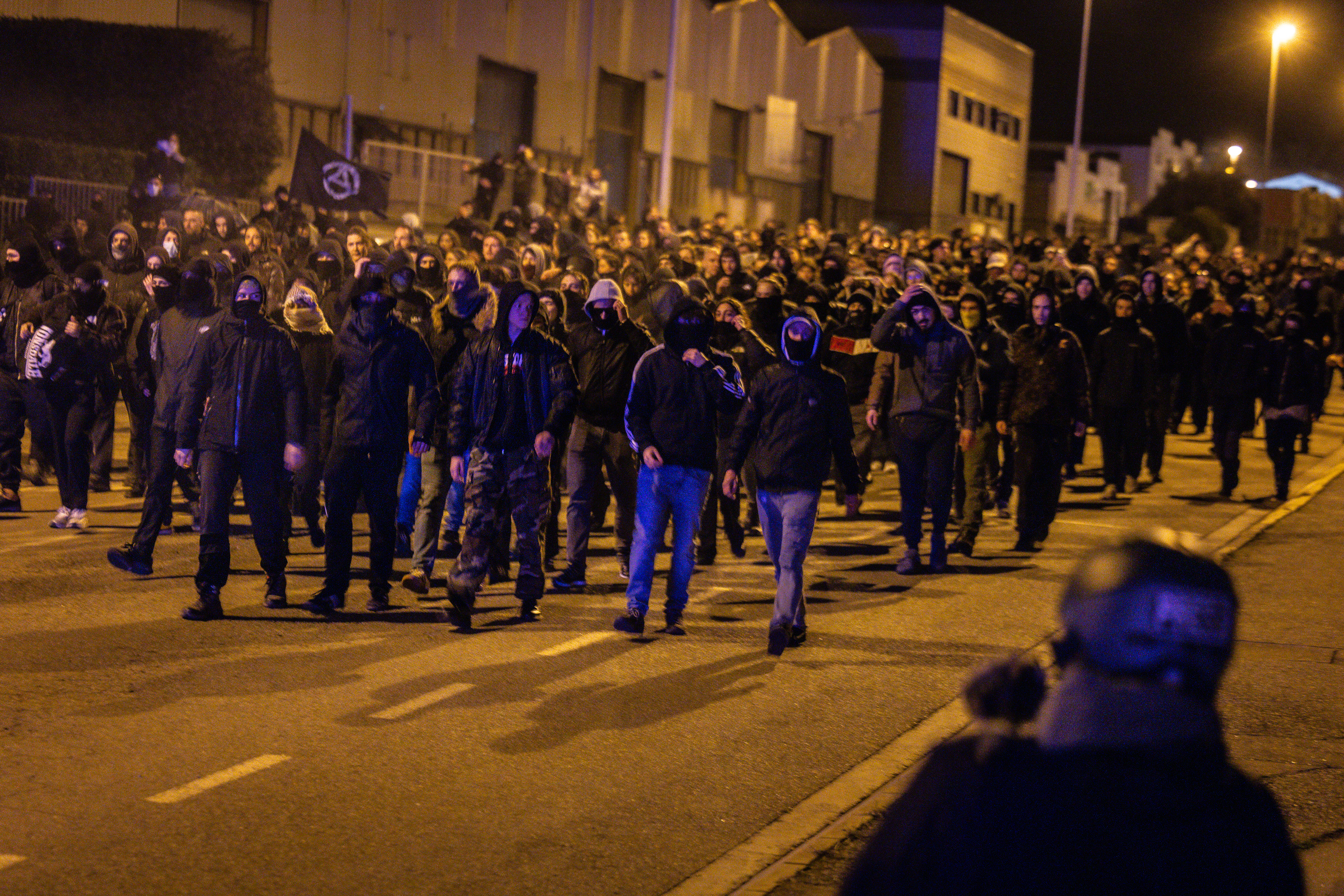 Protest in Sentmenat against the opening of the new headquarters of far-right extremist group Núcleo Nacional