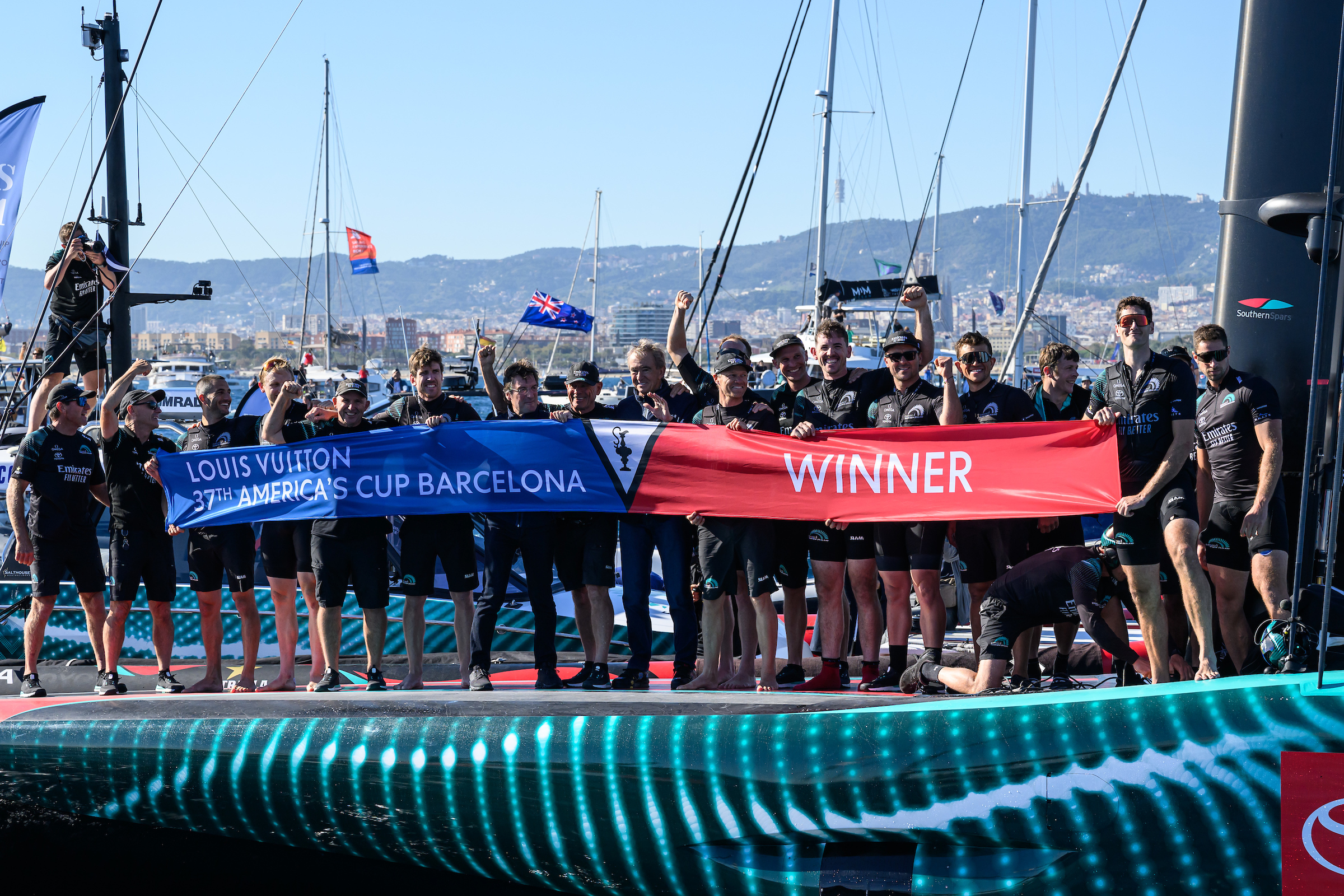 Emirates Team New Zealand becomes the winner of the 37th America's Cup in Barcelona on October 19, 2024