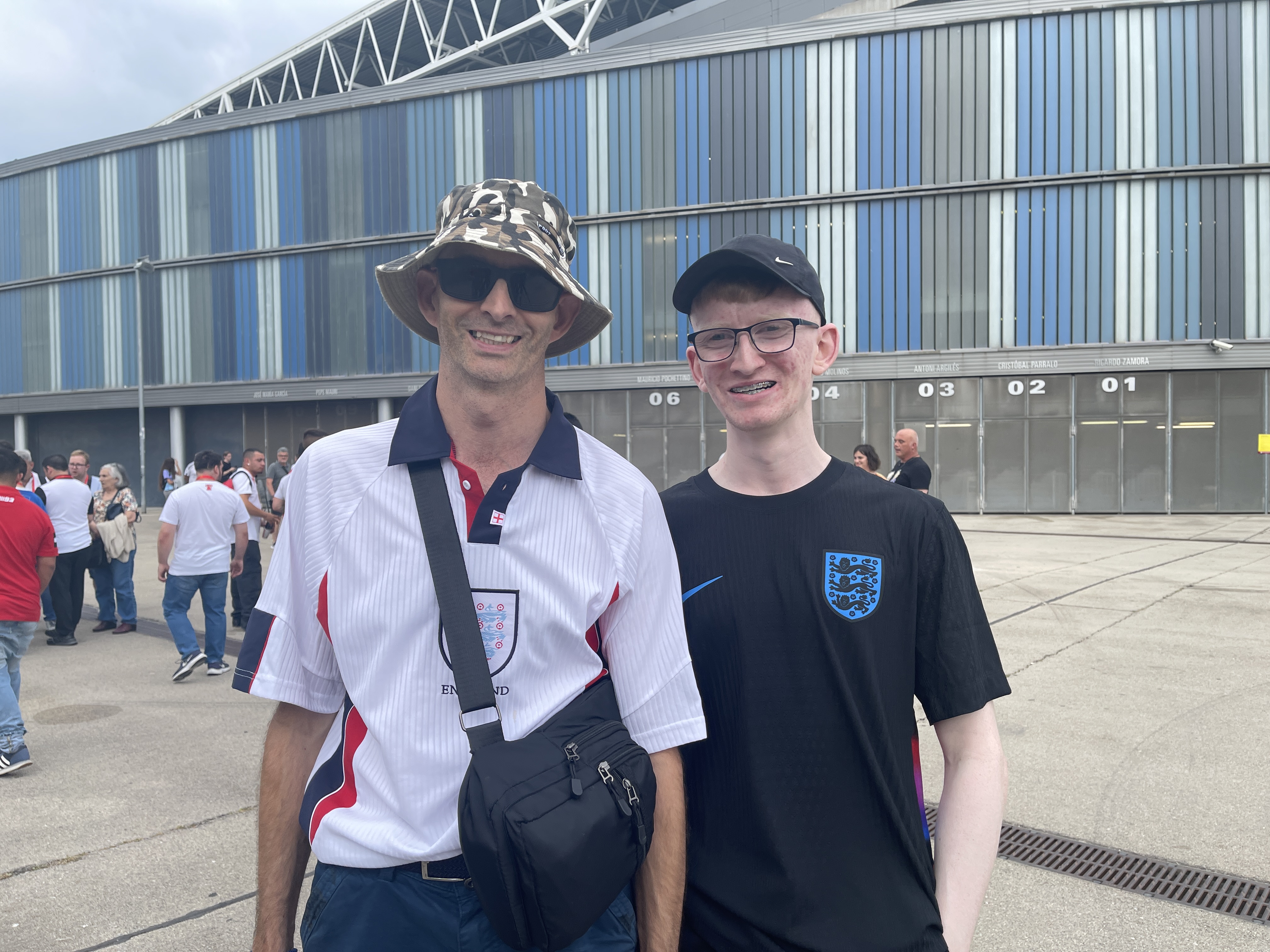Andy and his son traveled from England for the game