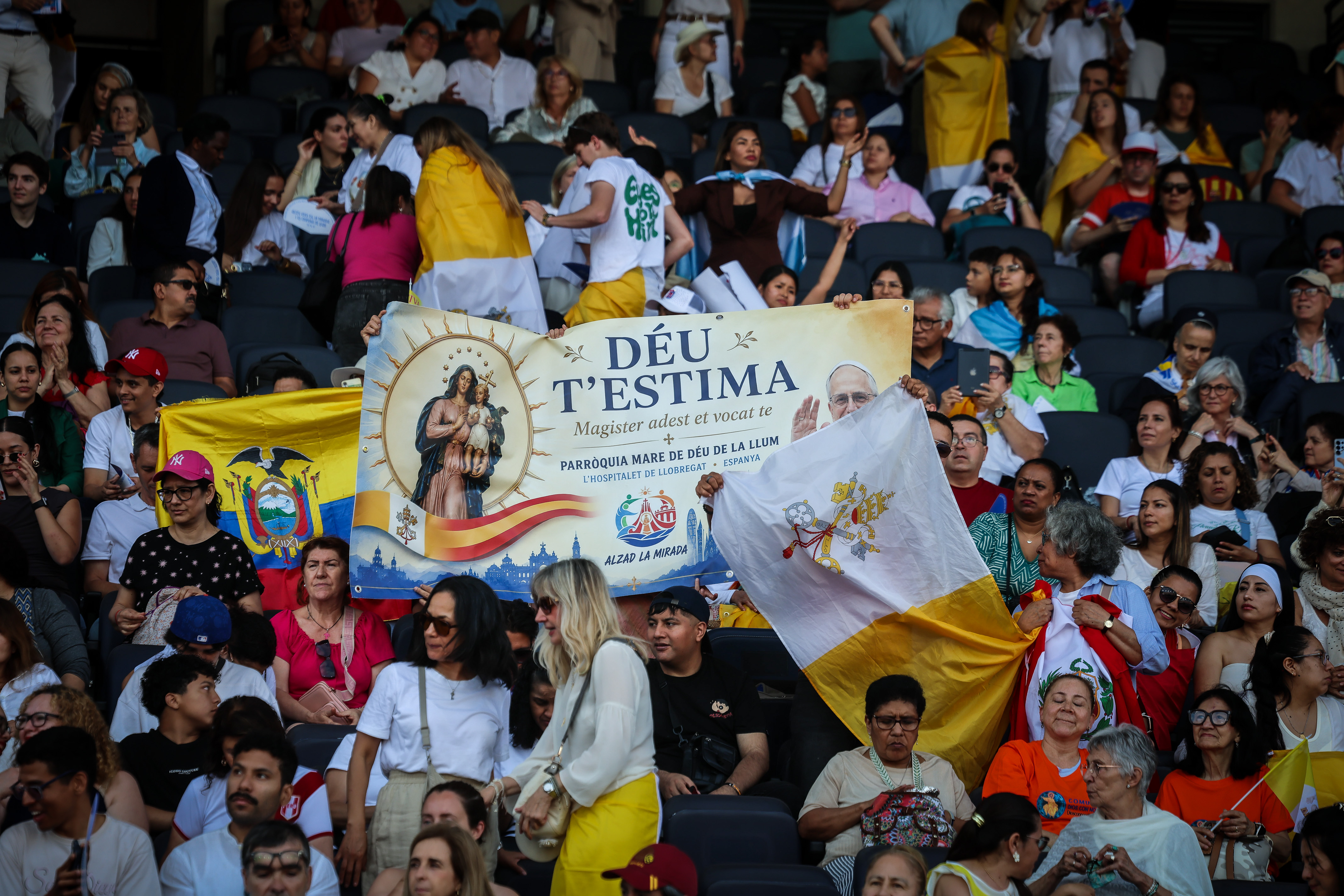 A banner reading 'God loves you'
