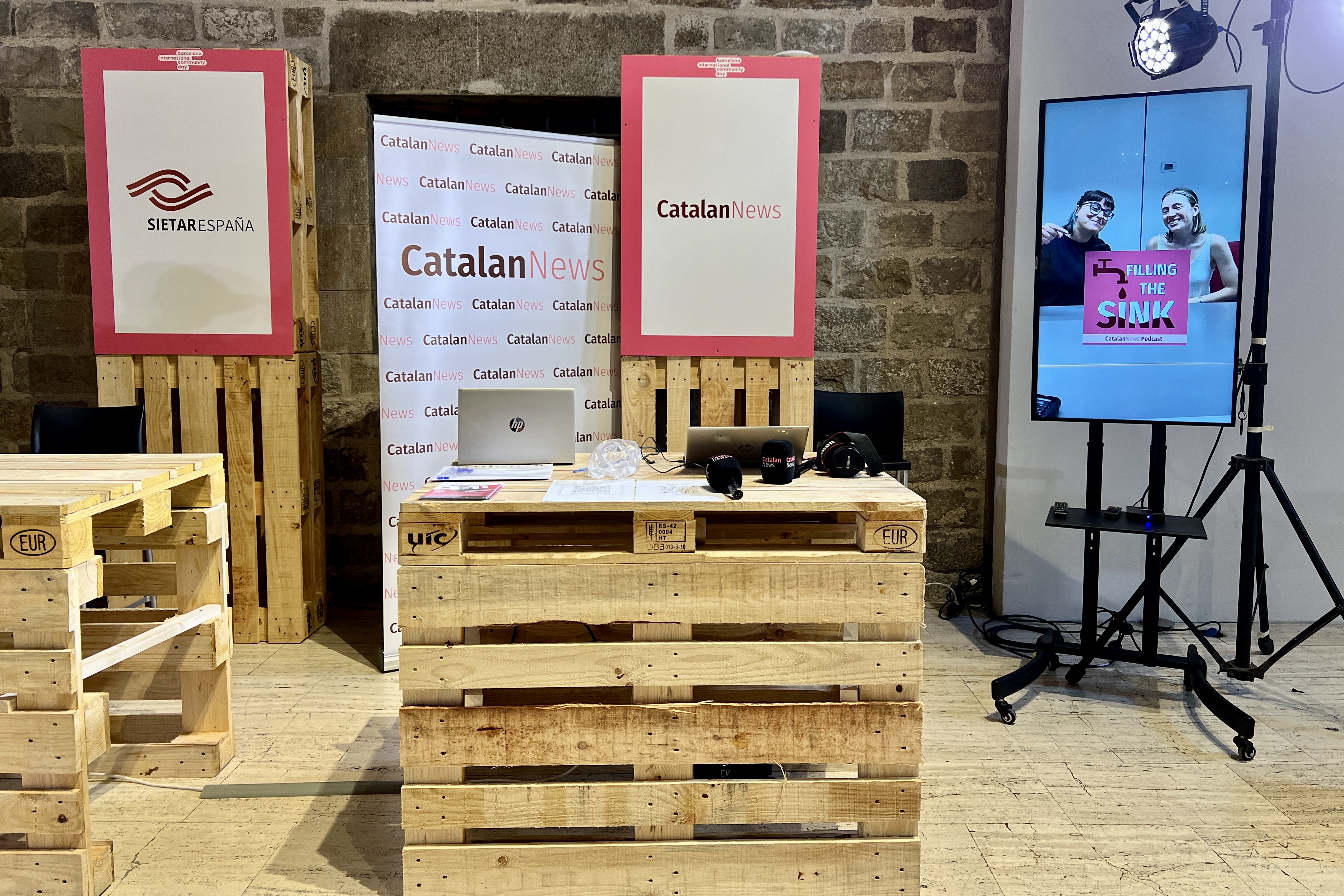 Catalan News' stand at the 2024 Barcelona International Community Day on September 28, 2024