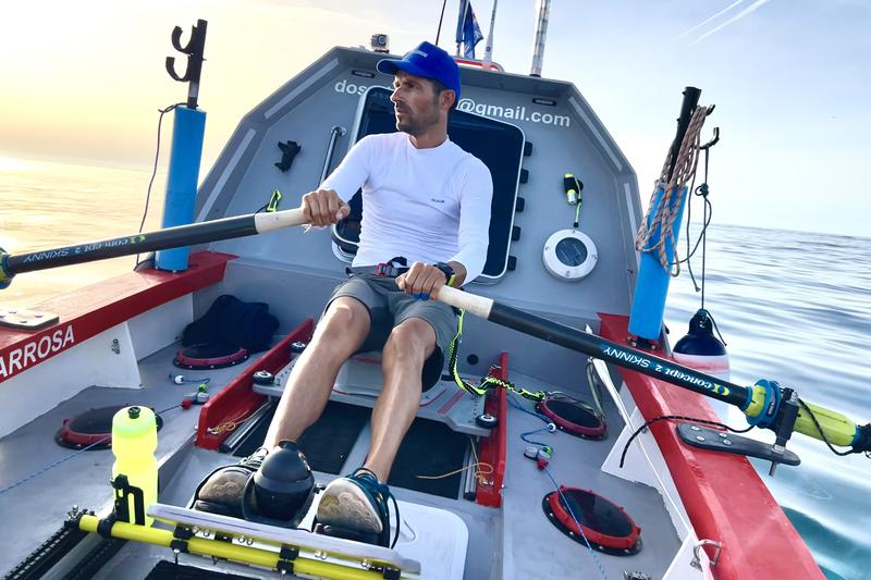 David Barreiro photographed training on his boat