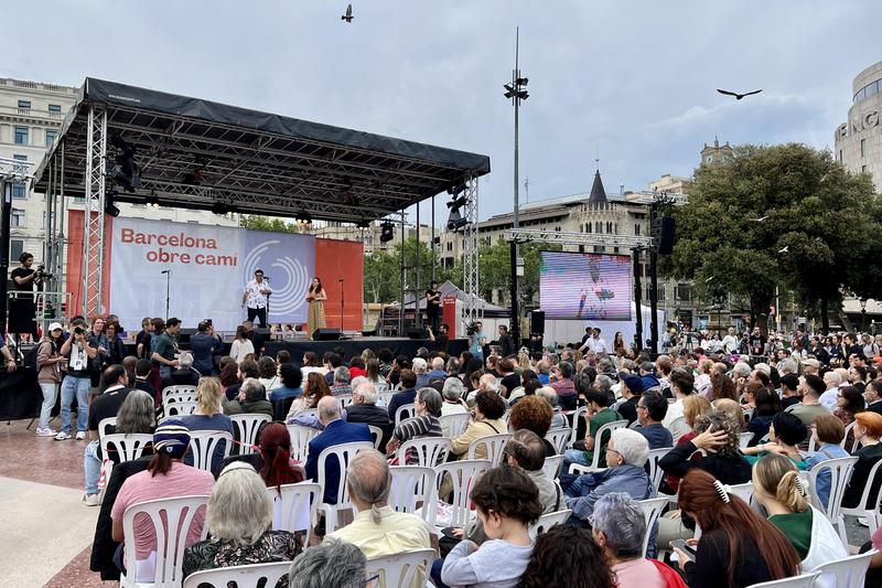A campaign event for Barcelona En Comú in the Catalan capital