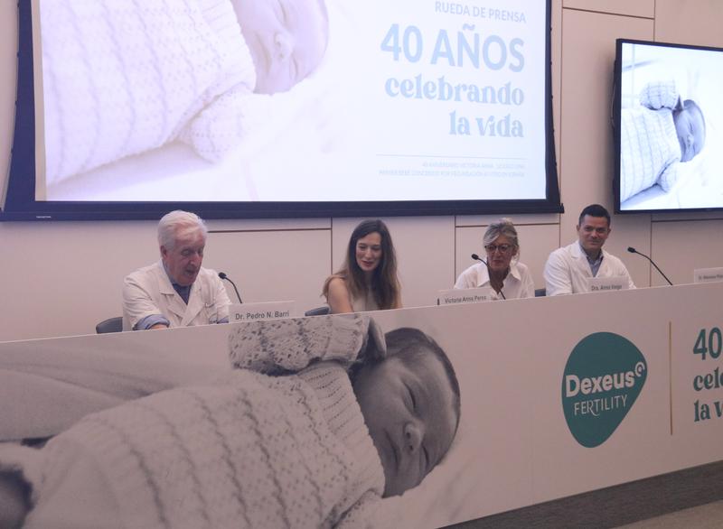 Press conference marking 40th birthday of Victoria Anna, the first baby born through IVF in Spain