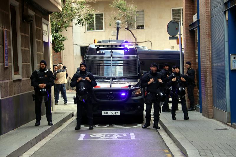 Catalan Mossos police in Vallcarca