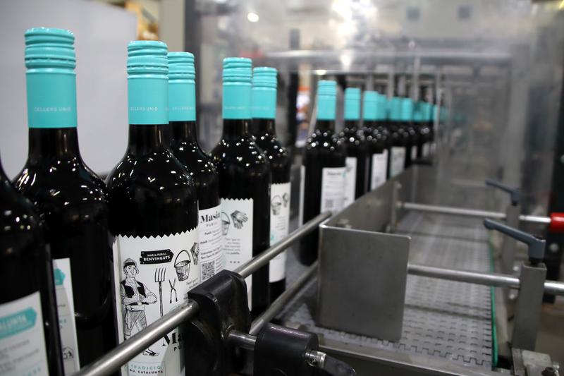 A wine bottling facility of the Grup Unió in Vilallonga del Camp