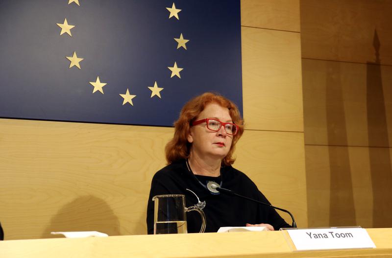 Yana Toom, head of the EU Parliament's Committee on Petitions' fact-finding mission to Catalonia