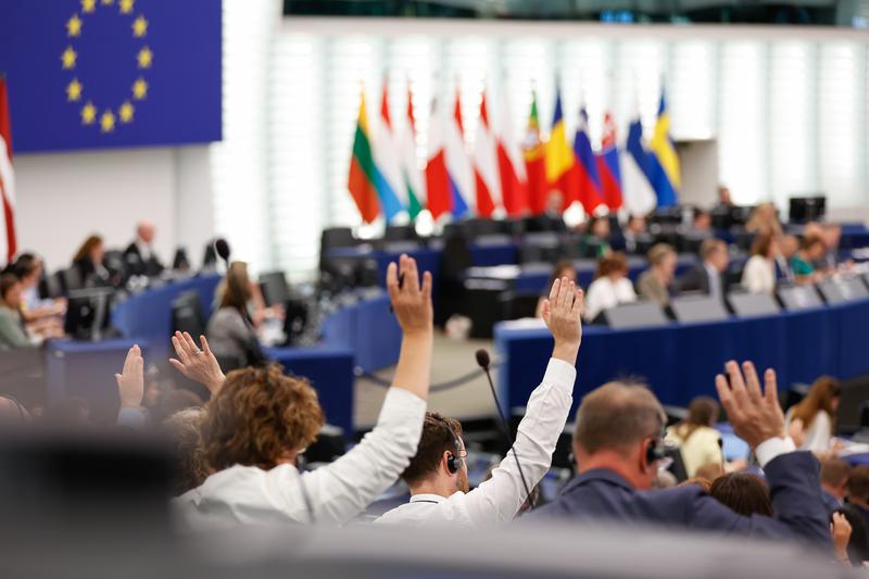 A vote in Strasbourg's European Union Parliament on July 12, 2023