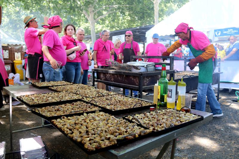 The traditional Cargol a la llauna, at the Aplec del Caragol in Lleida. 