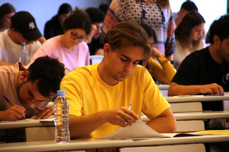 One student beginning the university entrance exams in the Rovira and Virgili university in Tarragona