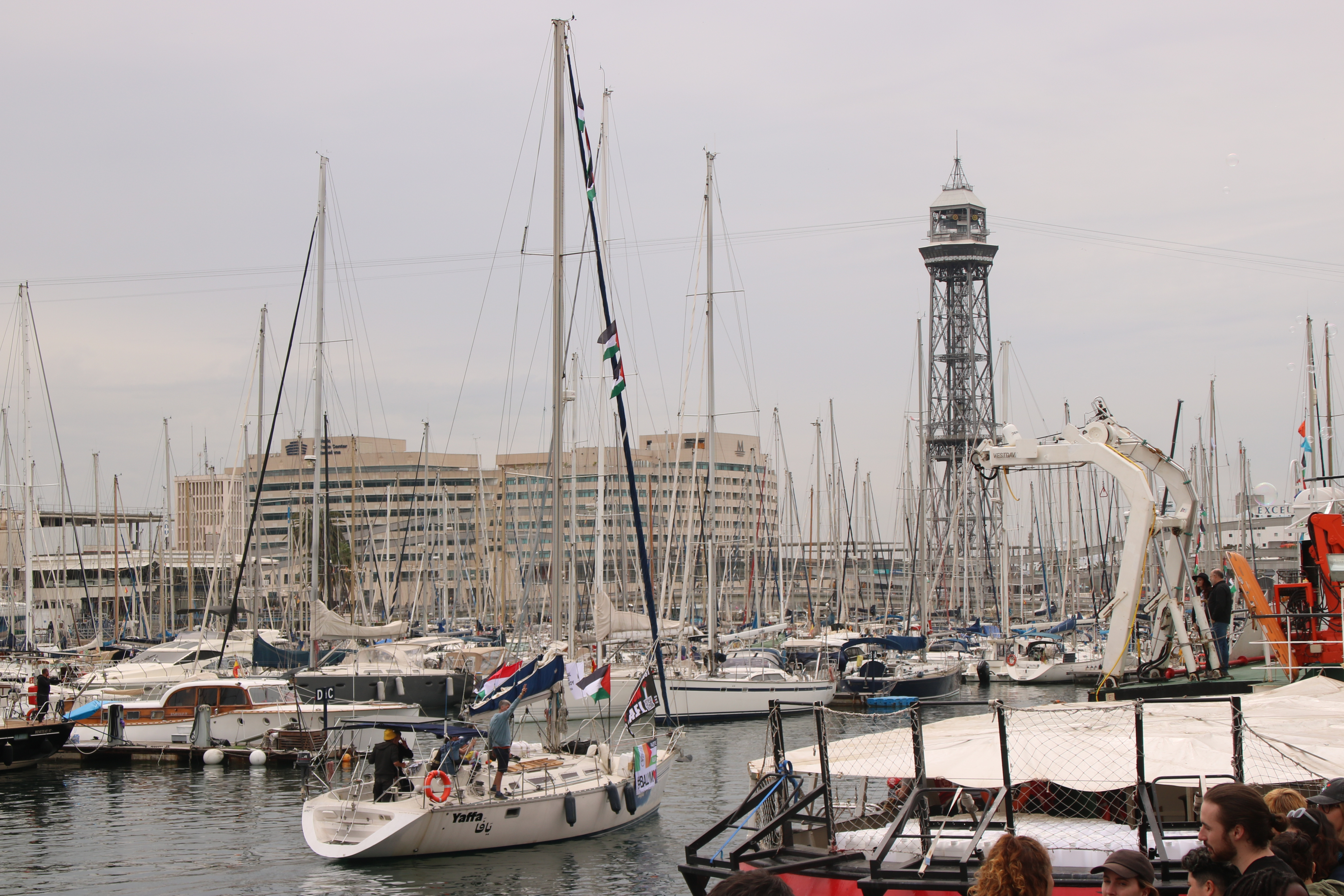 Vessels made a symbolic departure from Barcelona's Moll de la Fusta
