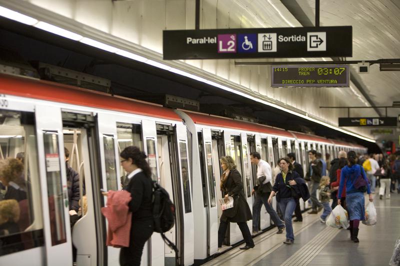 Metro station Paral·lel in Barcelona