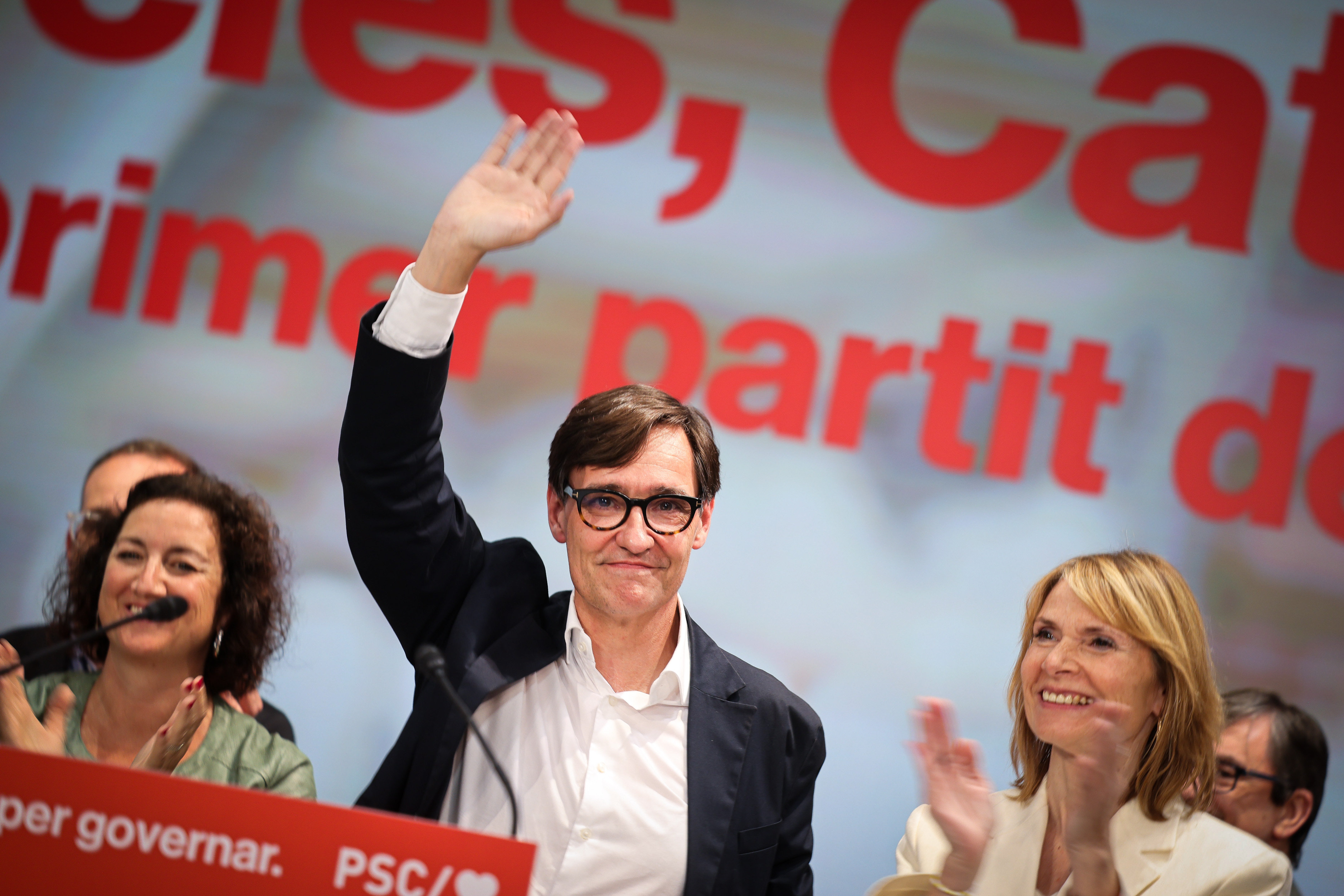 The Socialist candidate Salvador Illa after winning the May 12 Catalan election