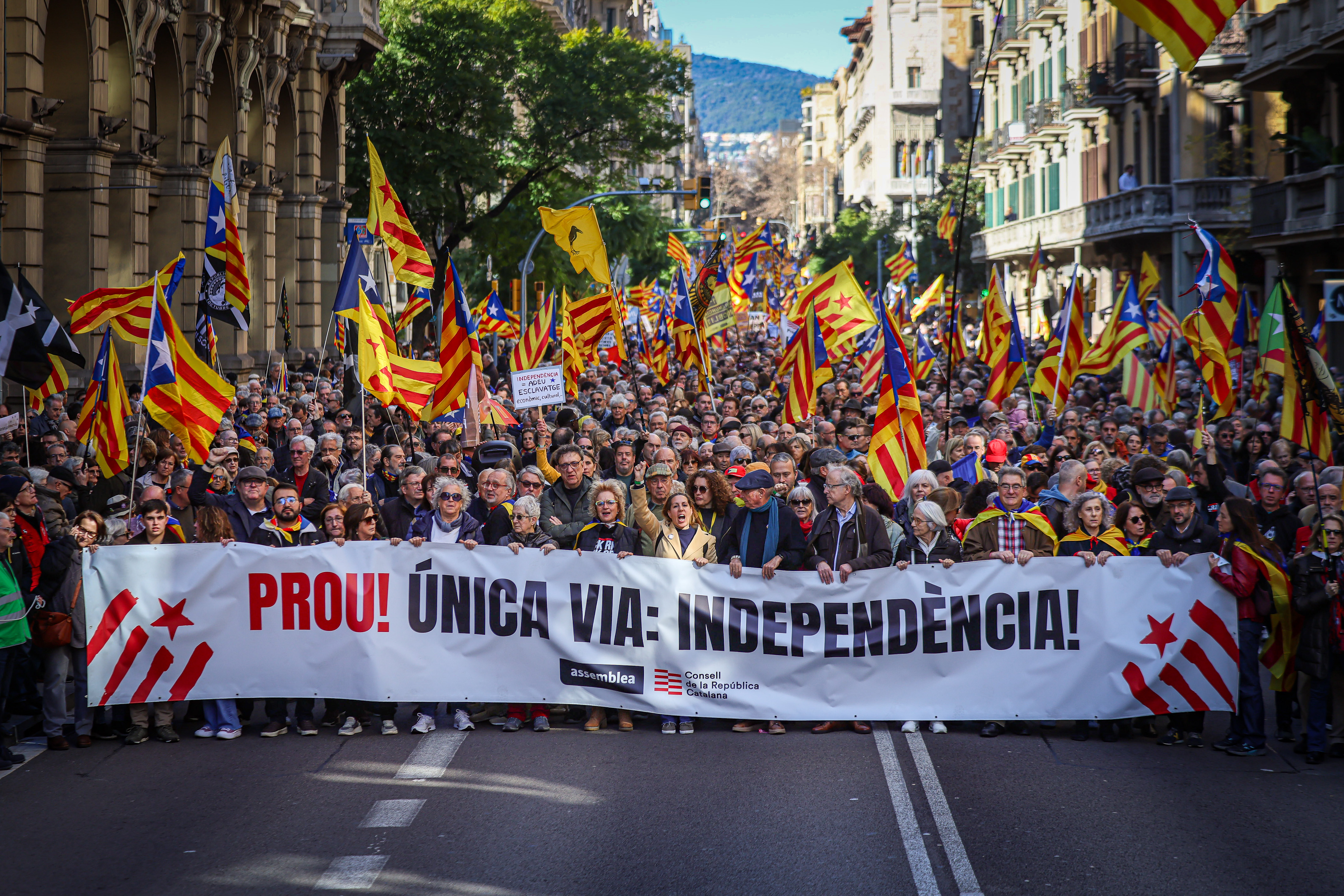 The protest organized by the Catalan National Assembly (ANC) and the Council of the Republic