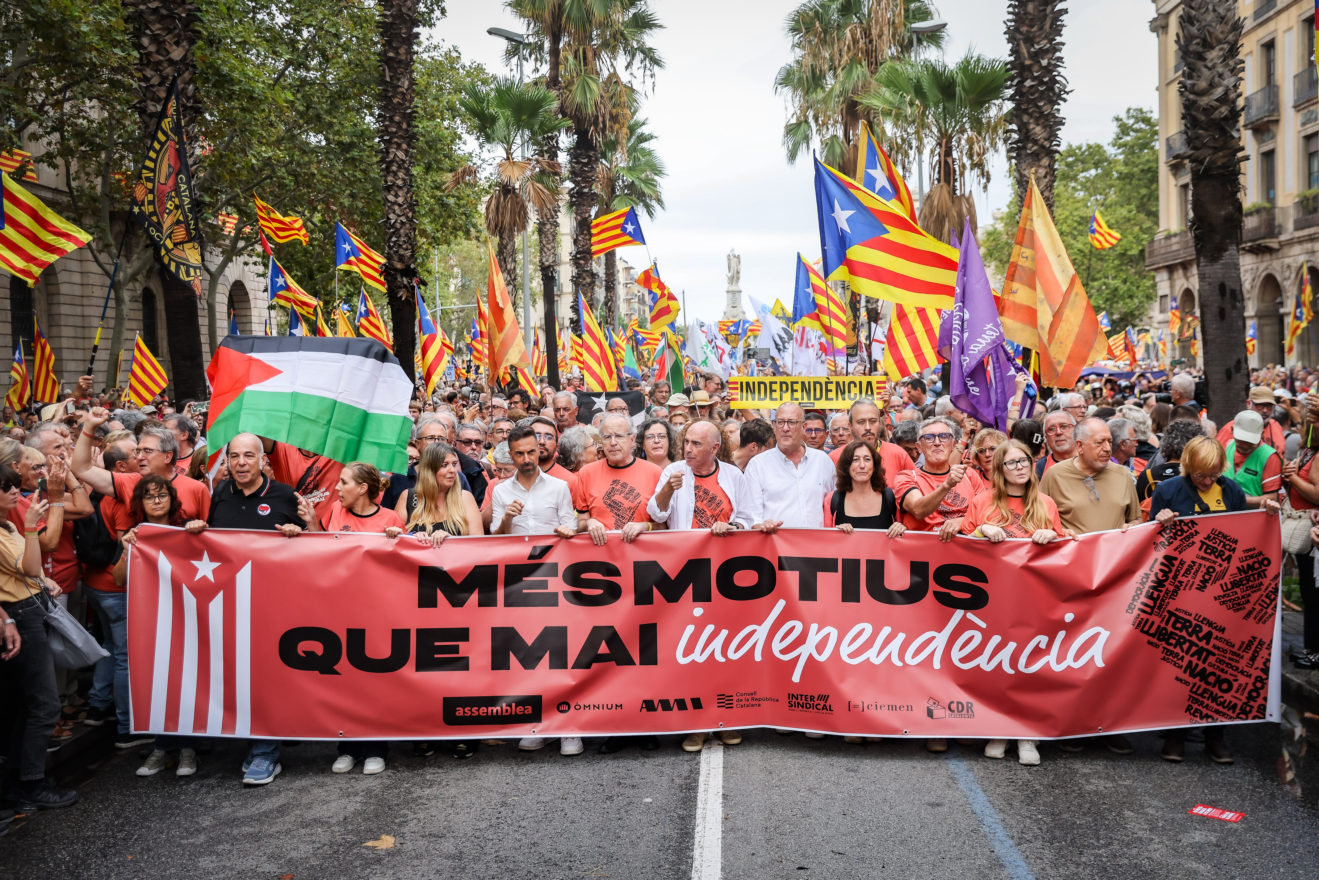 The head of the march in Barcelona